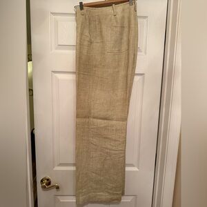 St. John Cream Wide Leg Pants